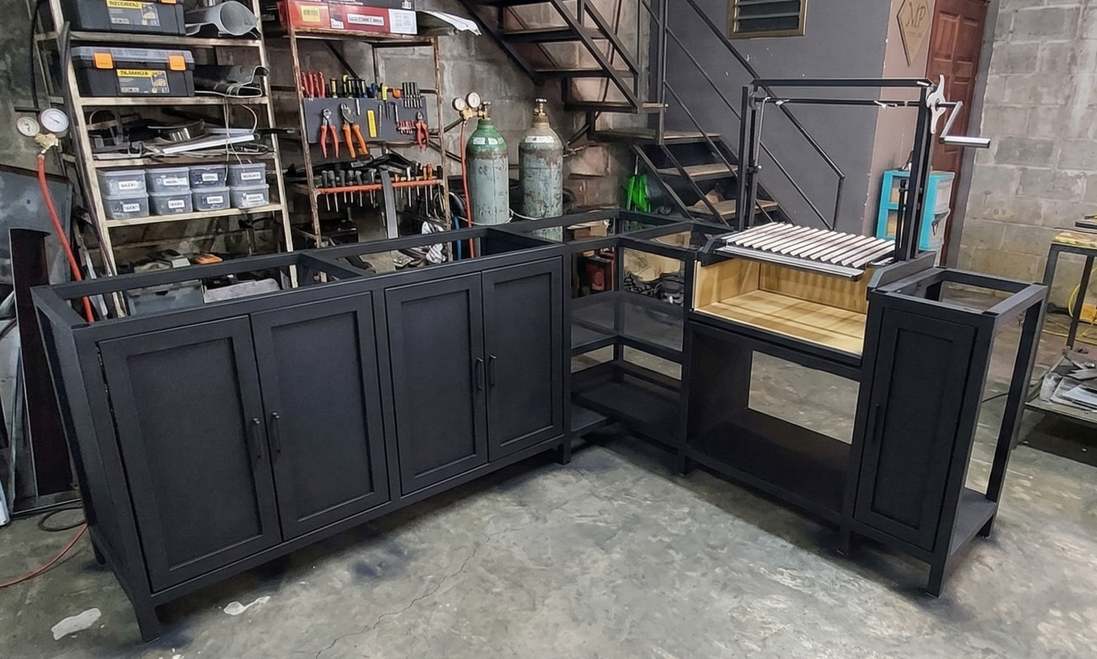 Mueble para terraza en acero inoxidable